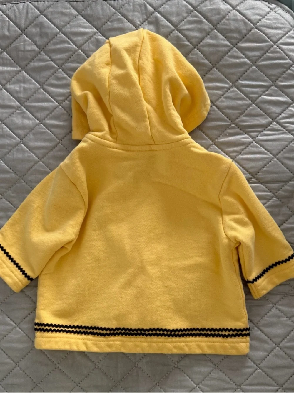 Gymboree Yellow Hooded Jacket with Flower Applique baby girl vintage